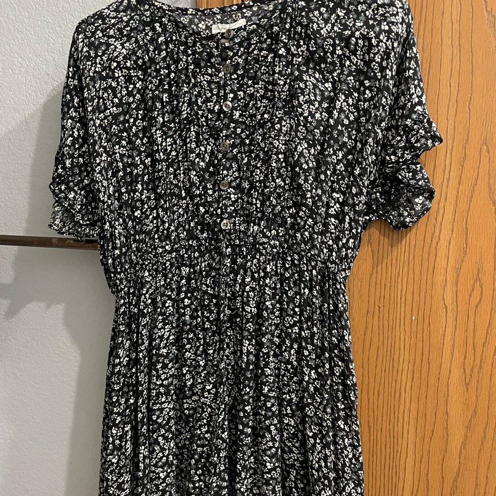 Maurice’s black and white floral dress, high front low back